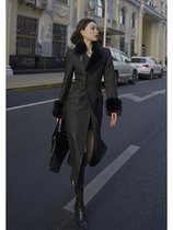 What about Ocnlantiy? 2023 autumn winter new womens dress temperament retro Hepburn hair long fur coat
