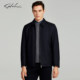 Satchi rabbit fur lined wool executive jacket