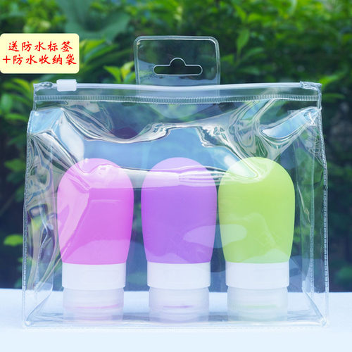食品级硅胶旅行分装瓶挤压式软管乳液器洗发水沐浴露便携小空瓶子 - 图1