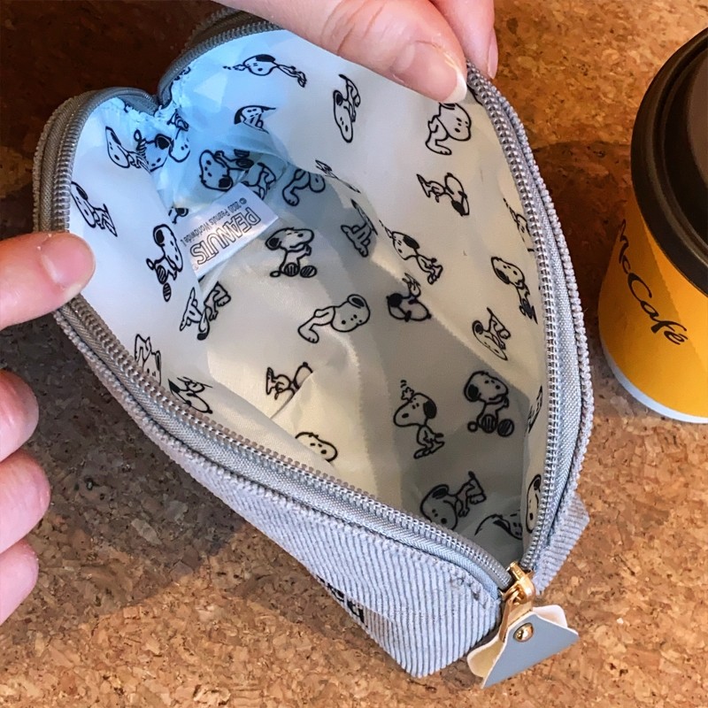 日系卡套狗狗灯芯绒可爱刺绣手拿包化妆零钱包杂物包拉链包内小包,淘宝优惠券,粉丝福利购,淘宝优惠卷