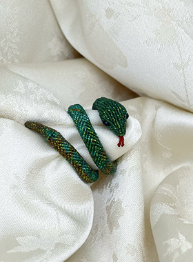 2025青蛇年限定成品戒指本命年纯手工编绳可爱星空线情侣闺蜜礼物