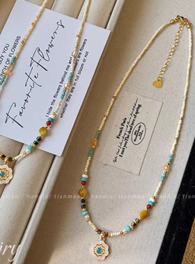 Fairy饰界  波西米亚风2026春夏款新中式高级感吊坠锁骨链