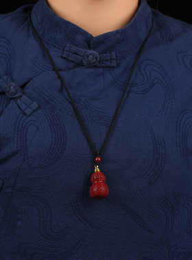 朱砂吊坠葫芦可打开嘎乌瓶