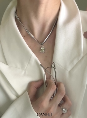 蛇骨白月光可调节小众男女项链