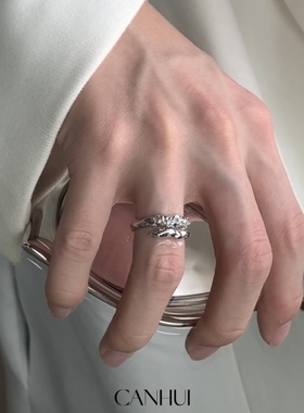 男女小众满天星戒指可调节百搭