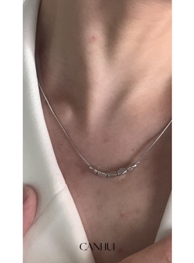 日韩风气质简约切面项链女ins