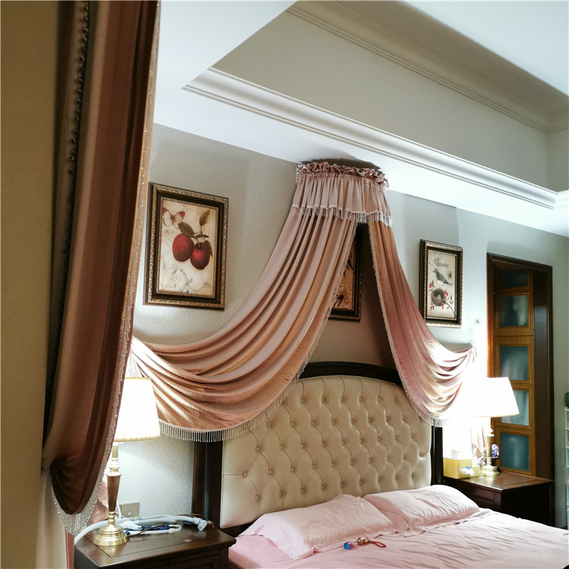 【丝缎】点睛定制 轻奢欧式法式宫廷公主房少女心ins床头装饰床幔,淘宝优惠券,粉丝福利购,淘宝优惠卷