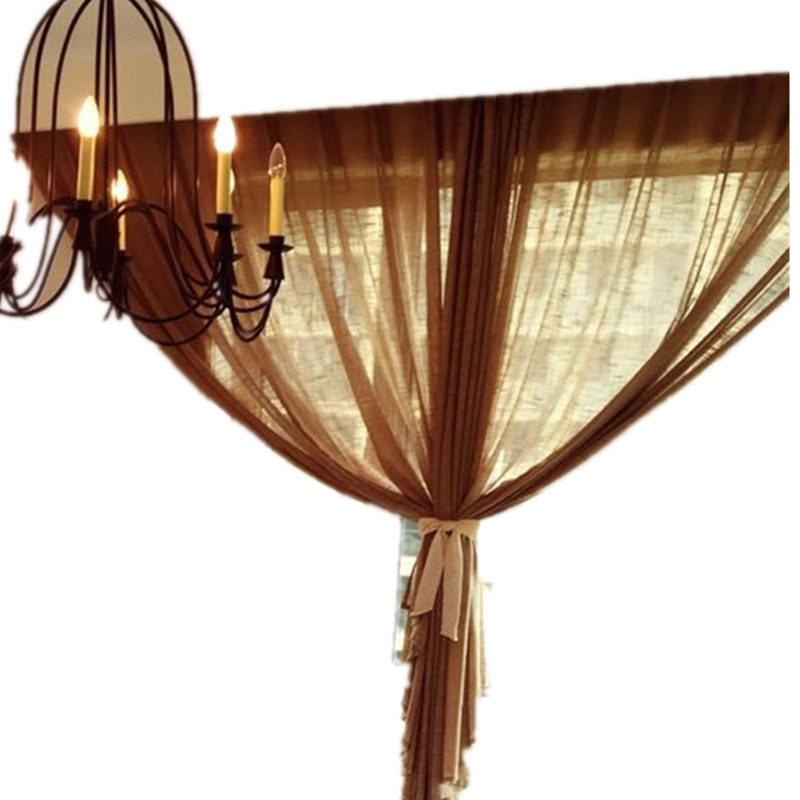 【亚麻纱】点睛定制纯色亚麻棉麻十字大肚窗纱帘 百搭好质感垂坠,淘宝优惠券,粉丝福利购,淘宝优惠卷