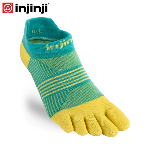 Иннлинджи носки для пальцев кожи короткие трубки -марафона Профессиональные носки для бега Coolmax Водонепроницаемый пузырьковый пот -поглощение и дышащие женщины