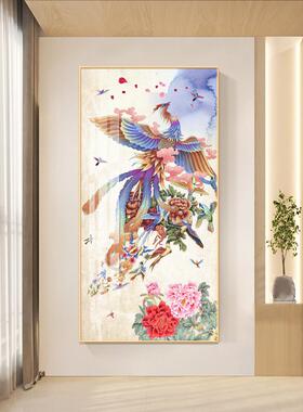 新中式百鸟朝凤图国画花鸟茶室书