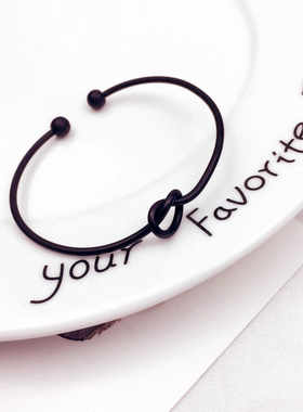 简洁风金属打结日系韩版百搭手环