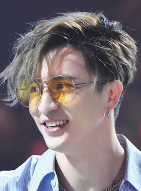 薛之谦同款黄色太阳镜近视男潮夜视墨镜男士开车蛤蟆镜太阳眼镜女