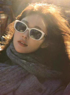 韩系酒红色墨镜大脸大框显瘦近视