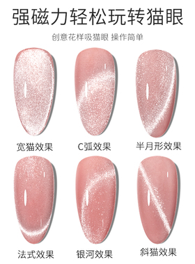 花式美甲猫眼圆柱磁铁晶石小灯泡款猫眼指甲油胶专用超强力吸铁石