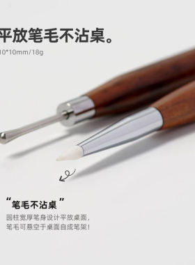 美甲双头多功能雕花调胶笔刮胶贴纸按压花彩绘美甲店专用工具