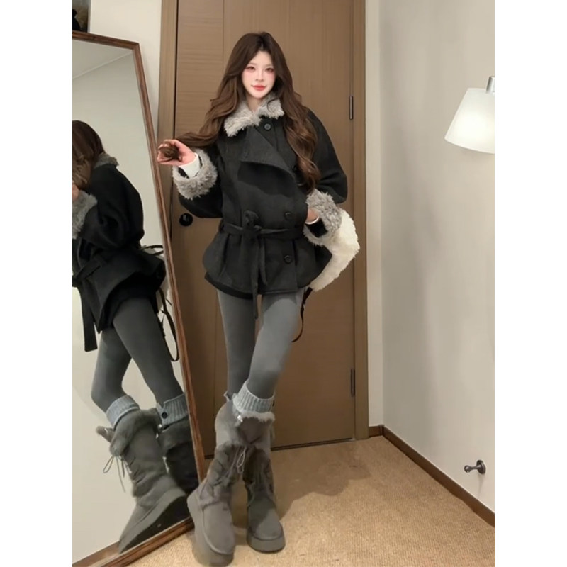 设计感毛领加厚毛呢大衣女秋冬季新款高级感保暖外套,淘宝优惠券,粉丝福利购,淘宝优惠卷