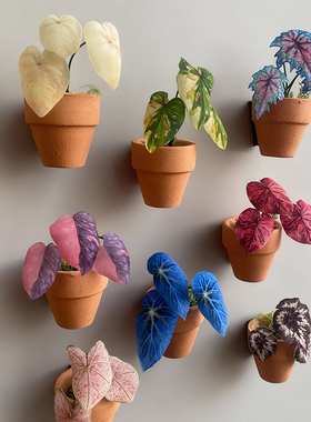 学生手工仿真绿植冰箱贴DIY材料