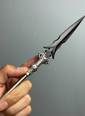 迷你三国赵云微兵器合金装具不锈钢锻打个人把玩耐用摆件