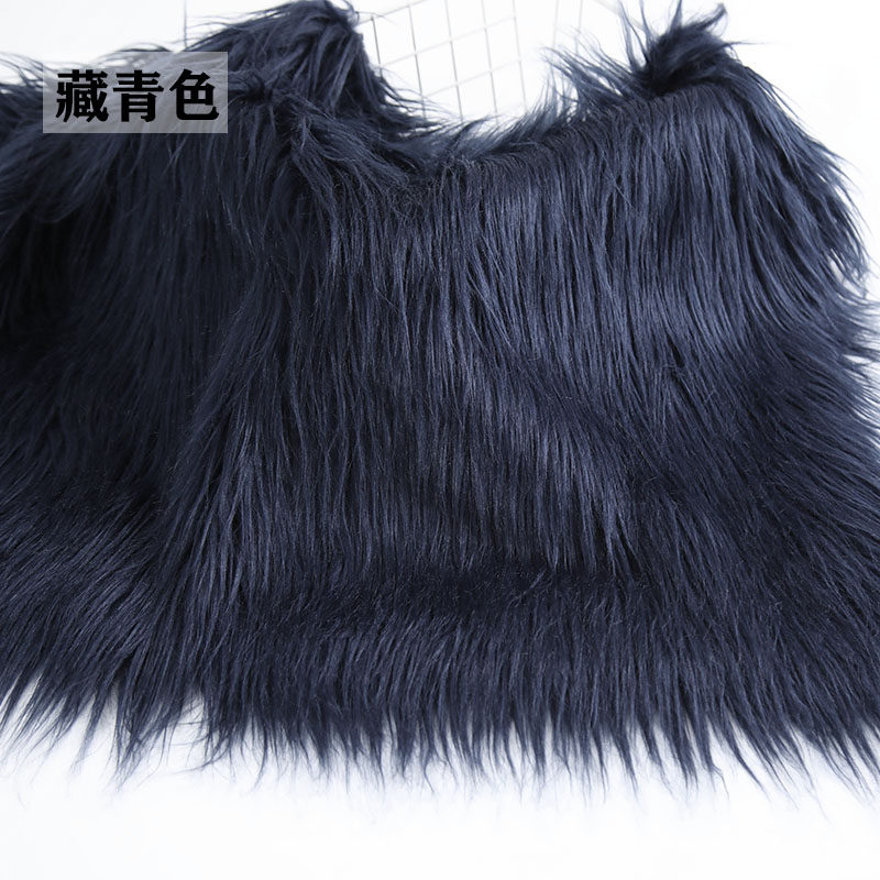 落水毛长毛绒9cm长毛滚束棉花娃娃长毛布料手工锦乐布艺兽装头发