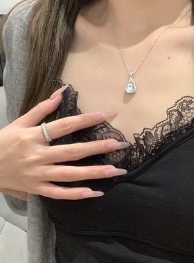 高冰透翡翠葫芦项链新中式复古