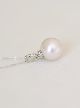澳白淡水简约奶嘴款珍珠吊坠超大爱迪生极光925银 店长推荐