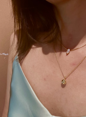 Nicole Jewelry 马眼莫桑石吊坠纯银项链轻奢锁骨链现货百搭叠戴