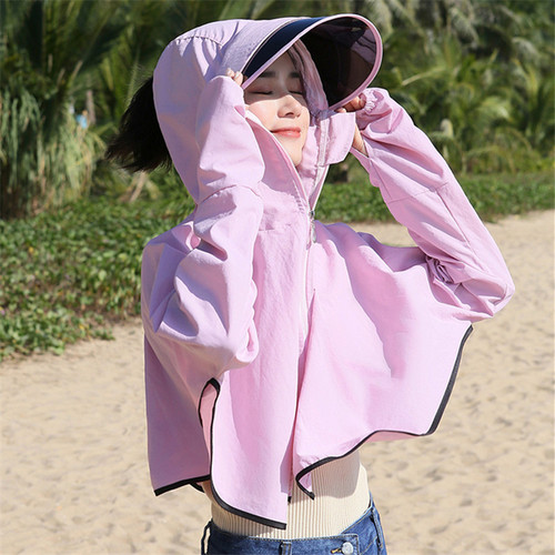 Sunscreen mask female summer face mask breathable mask hooded shawl integrated sunscreen clothes cycling anti ultraviolet veil