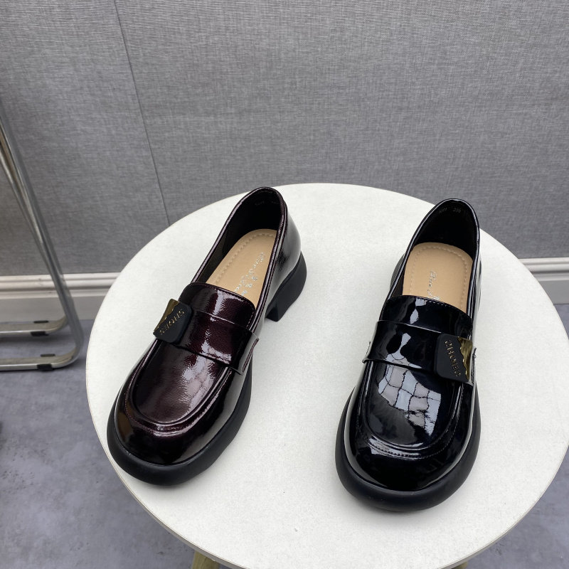 清仓2025春季真皮女鞋休闲圆头低跟方跟漆皮乐福鞋时尚牛皮女单鞋,淘宝优惠券,粉丝福利购,淘宝优惠卷