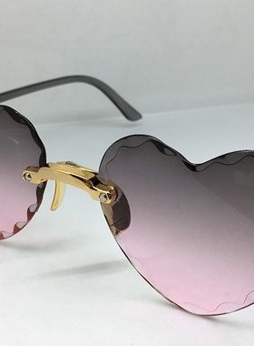 无框心形女太阳镜