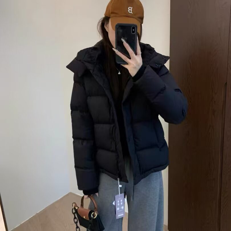 lulu鹅绒羽绒服女短款2025五格时尚可拆连帽收腰加厚保暖冬季外套,淘宝优惠券,粉丝福利购,淘宝优惠卷