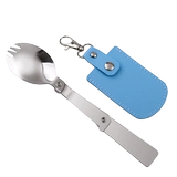 Детская ложка из нержавеющей стали для школьников, портативная посуда, коробка для хранения, нержавеющая сталь AISI 304