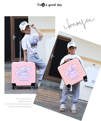 拉杆箱旅行箱密码箱万向轮男女小学生卡通可爱时尚儿童可骑行李箱 - 图3