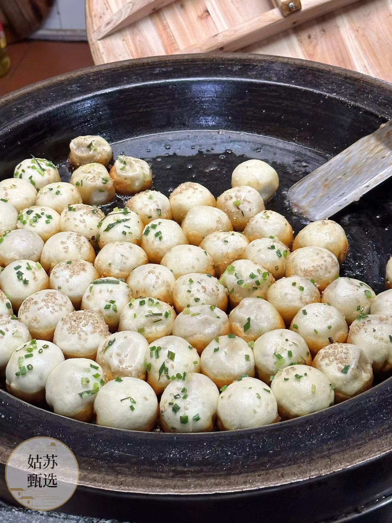 苏州美食特产观前街哑巴生煎鲜肉生煎包子鲜嫩多汁当天采购顺丰-图0