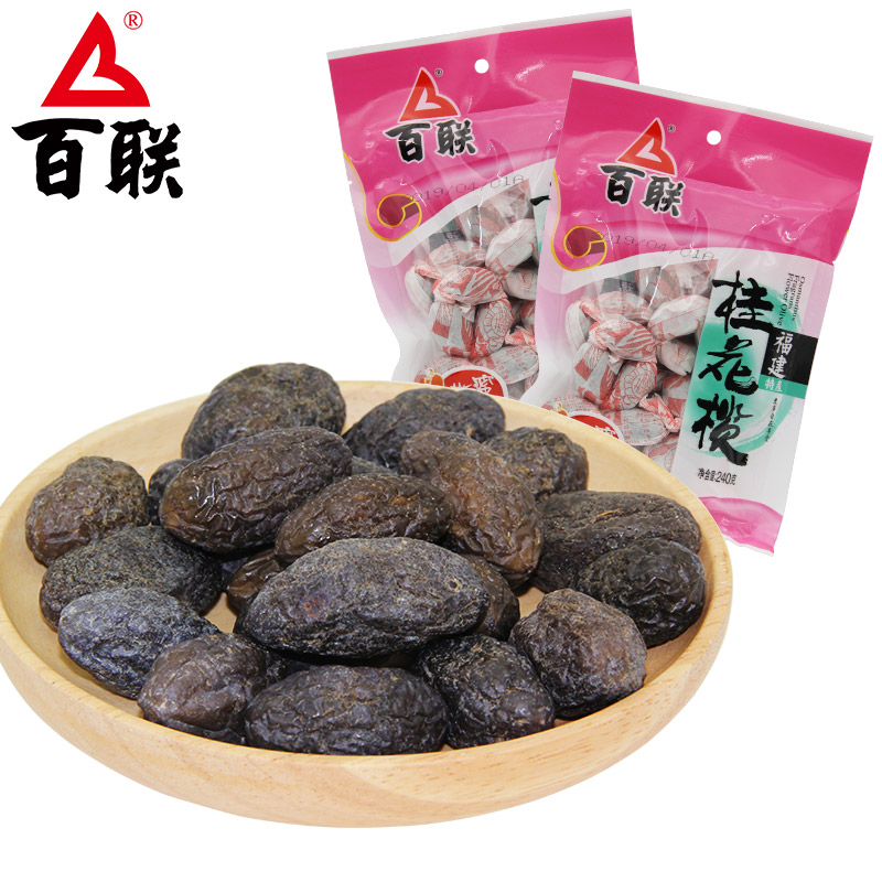 福州特产百联桂花榄240g*2袋装甘草橄榄干蜜饯果干果脯零食小包装 - 图0
