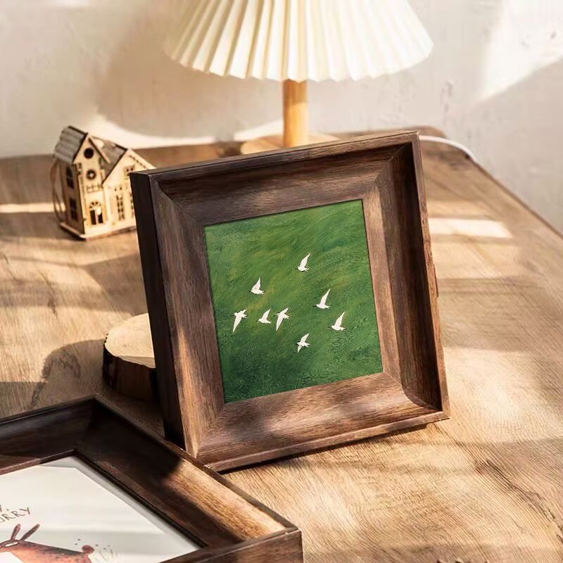 法式复古客厅绿色飞鸟风景桌面摆台装饰画中古风植物餐厅组合挂画,淘宝优惠券,粉丝福利购,淘宝优惠卷