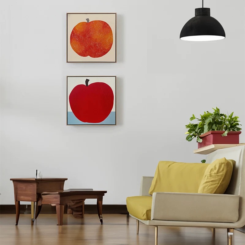 中古风多巴胺风格挂画小众艺术复古餐厅水果装饰画趣味高级感北欧 - 图3