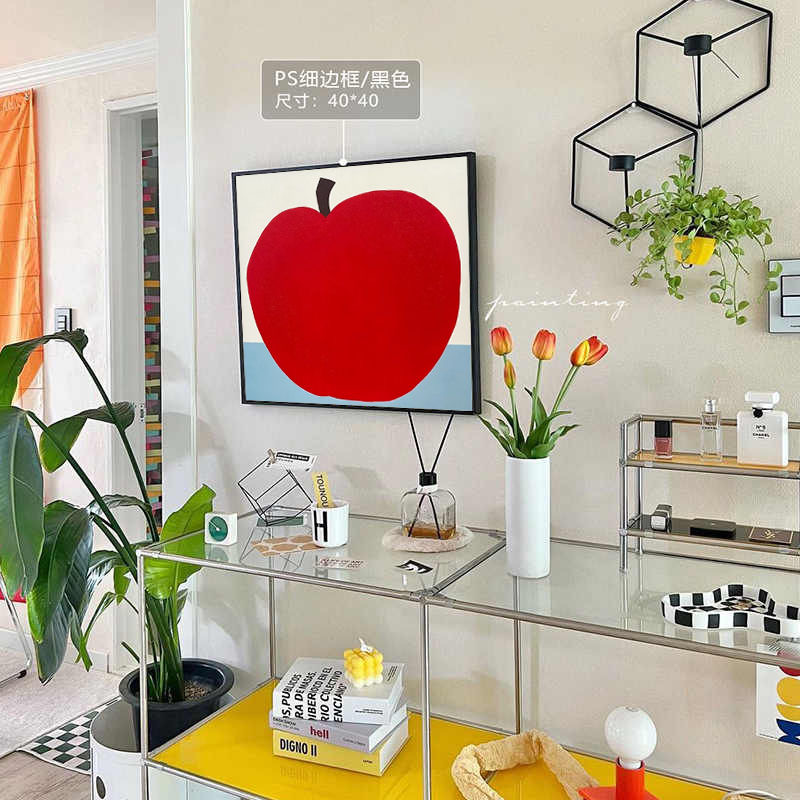 中古风多巴胺风格挂画小众艺术复古餐厅水果装饰画趣味高级感北欧 - 图2