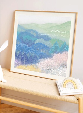 一家三口家庭玄关装饰画温馨正方形壁画客厅背景墙面壁画餐厅挂画