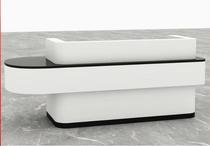 Baking Varnish Front Desk Reception Desk Modern Minimalist Beauty Shop Collection Silver Desk Consulting Desk Company Imitation Marble Office Bar