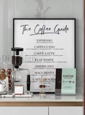 样板房间厨房餐厅饰品摆件组合艺术咖啡主题现代轻奢咖啡架挂画