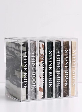 极简现代轻奢亚克力大理石书本摆件书房电视柜样板房桌面软装饰品