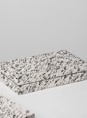 现代轻奢马毛饰品首饰盒软装饰品样板间酒店民宿衣帽间书房摆件