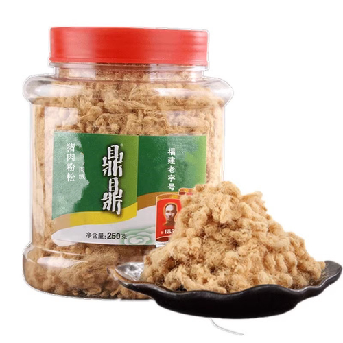 鼎鼎肉松福建原味猪肉粉松250g烘焙寿司猪肉丝营养早餐食品 - 图0