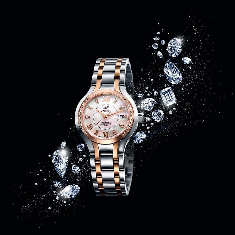Enicar英纳格女神镶钻自动机械女表轻奢瑞士表女士款 778/50/128G Enicar英纳格女神镶钻自动机械女表轻奢瑞士表女士款 778/50/128G