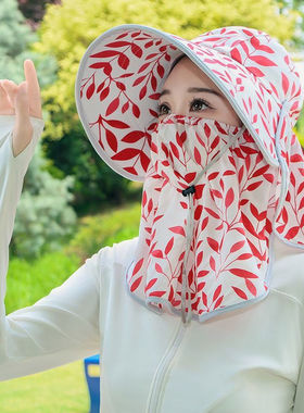 护脸骑行田园女夏大檐防晒遮阳帽