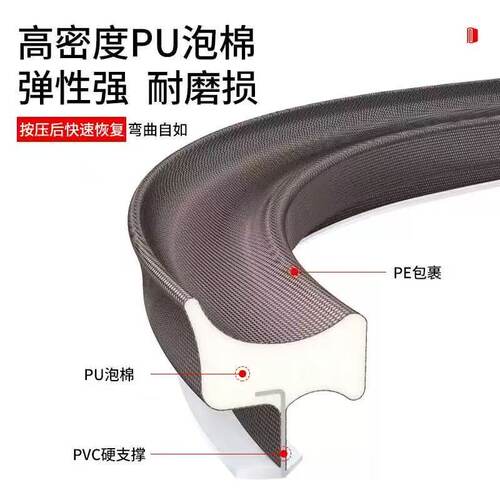 木门窗缝隙密封条防尘门边框卡槽加厚隔音防撞条隔音挡风包边胶条 - 图2