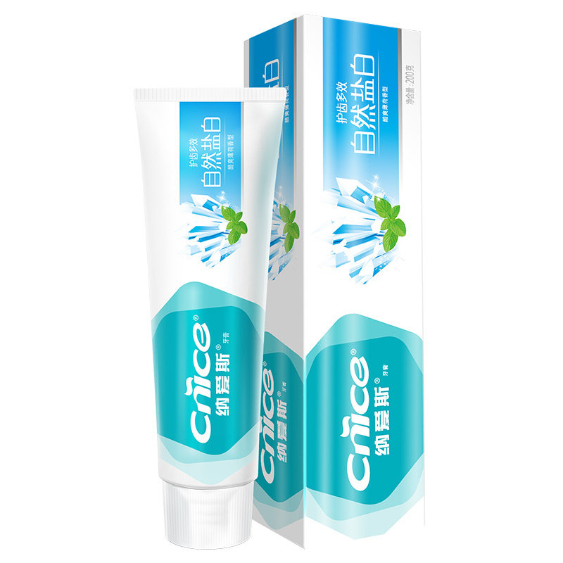 纳爱斯自然盐白牙膏200g大单支促销固齿清爽薄菏口腔清洁牙齿,淘宝优惠券,粉丝福利购,淘宝优惠卷