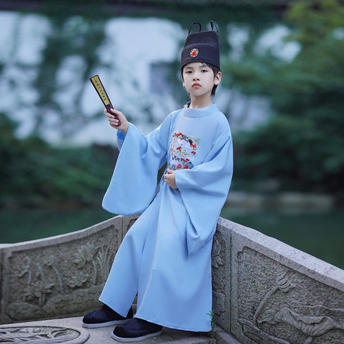 儿童演出服男童古装大臣官服明朝唐代丞相宰相文官袍新款明制汉服 - 图2