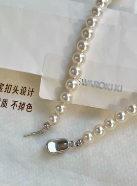 珍珠项链颈链女款2025新款爆款叠戴锁骨链choker轻奢小众
