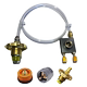 Adapters for discharging inflatable valves of different lengths